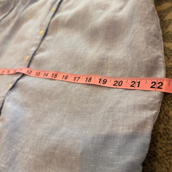 J Crew Captaine Linen Shirt S french blue Button Baird McNutt Women's BY693 - Picture 12 of 13